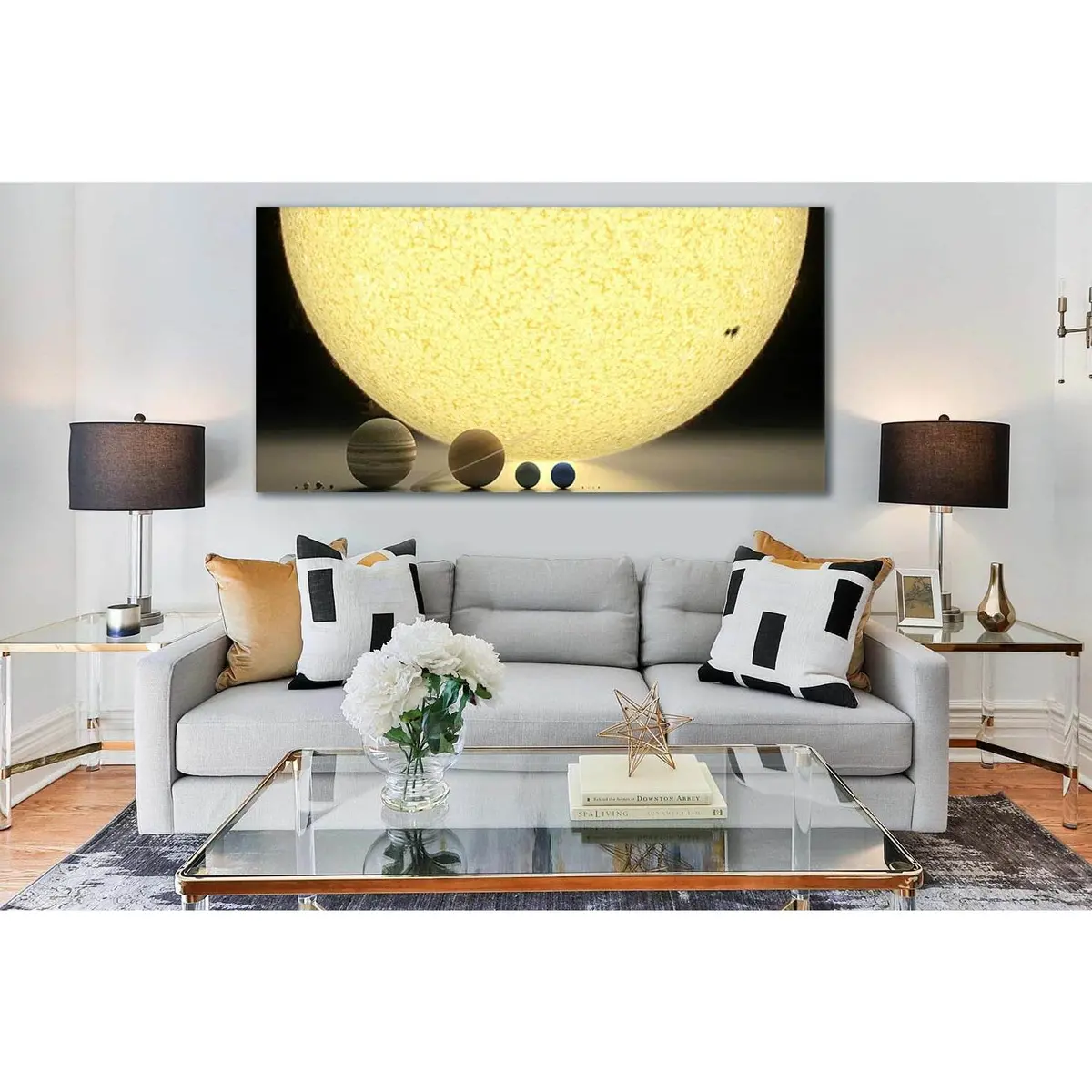 Sun And Sizes Of The Planets №Sl422 Ready To Hang Canvas Print 1