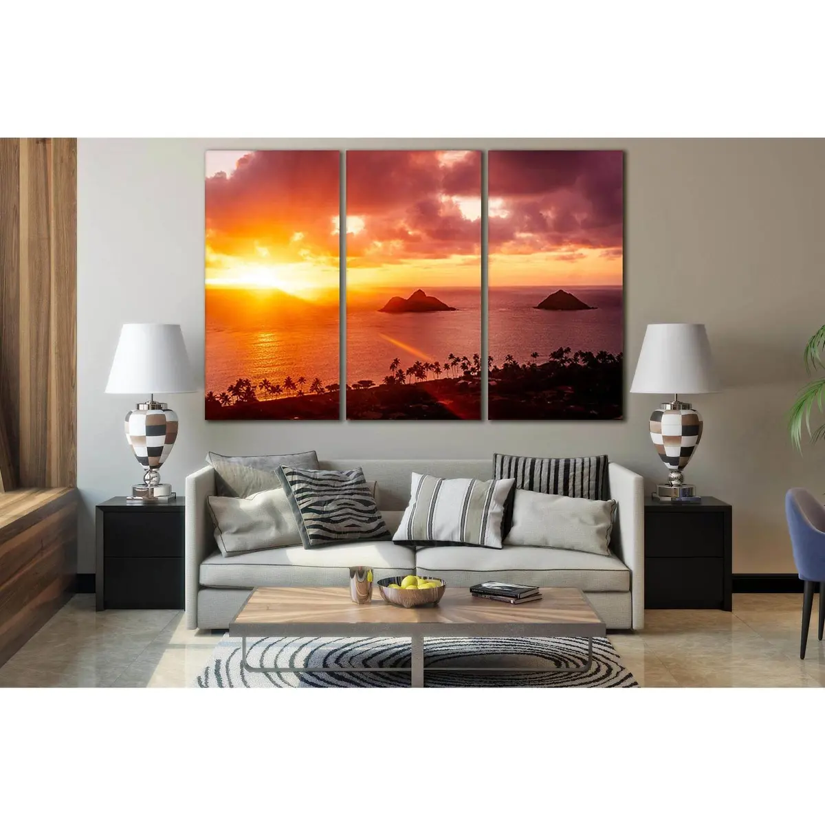 Sun Rays Beautiful Sunset №Sl261 Ready To Hang Canvas Print 5