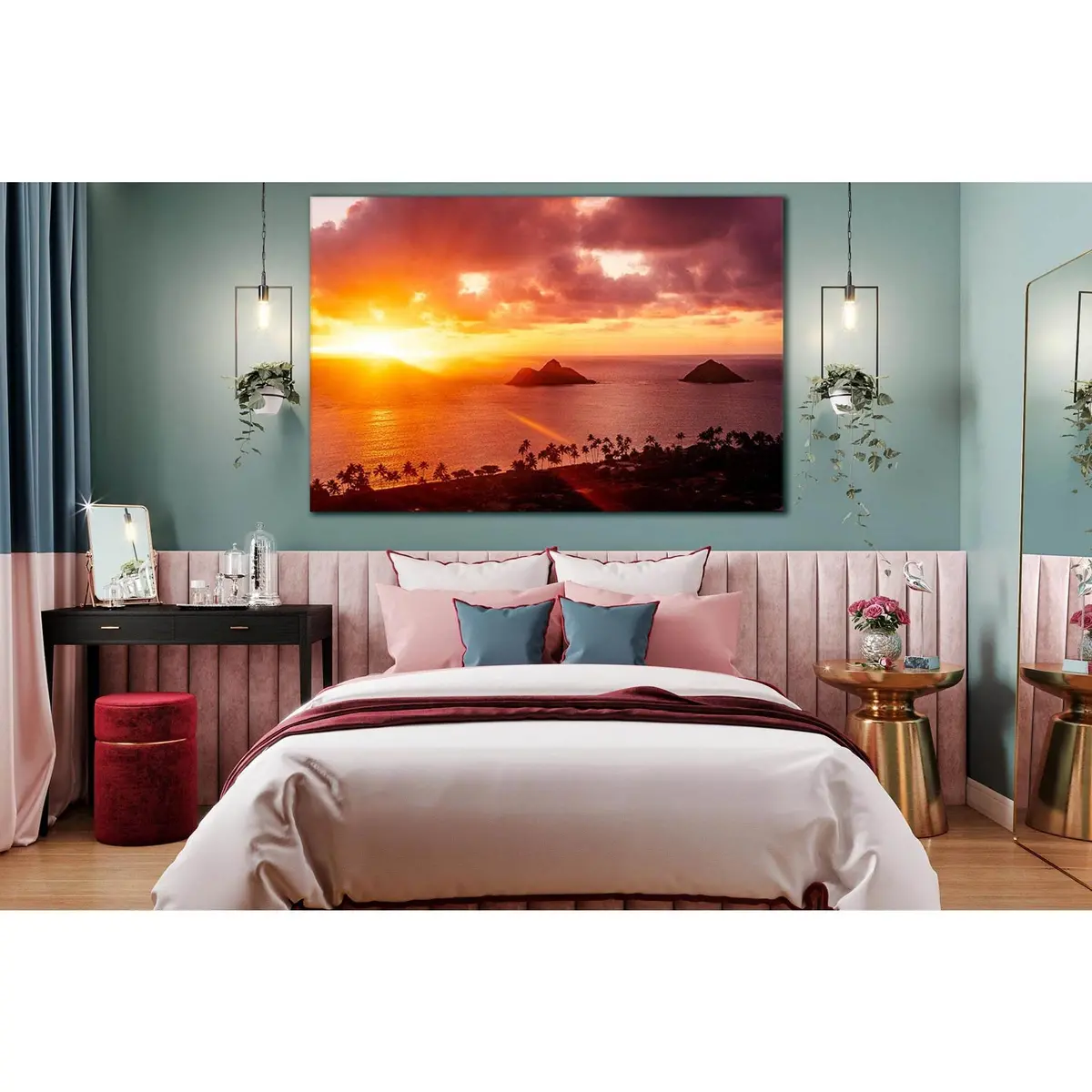 Sun Rays Beautiful Sunset №Sl261 Ready To Hang Canvas Print 1