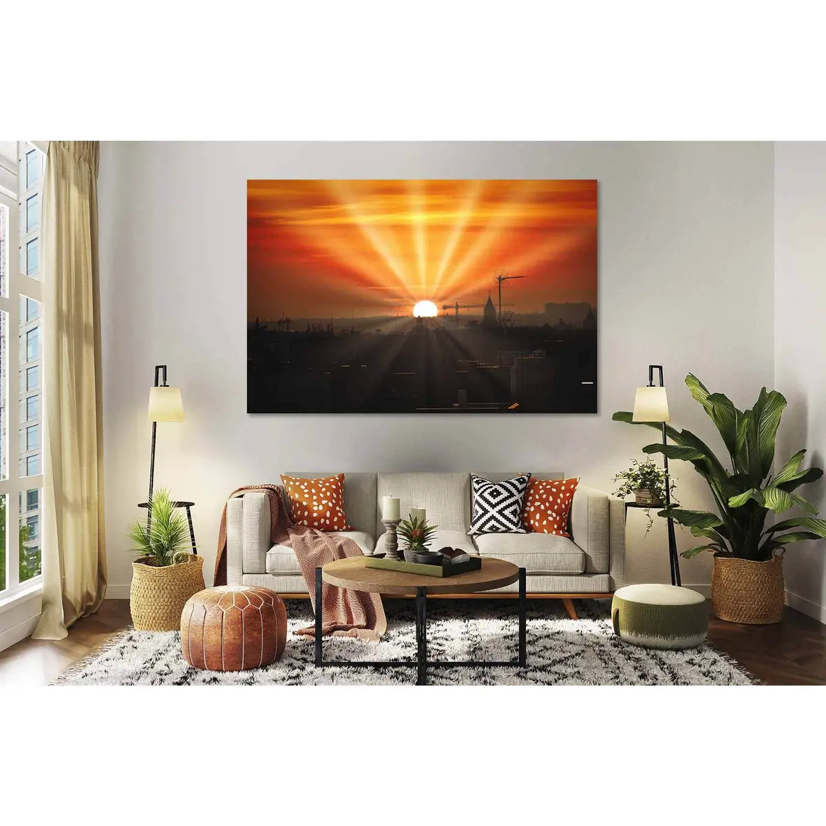 Sun Rays №D1230 Ready To Hang Canvas Print 1
