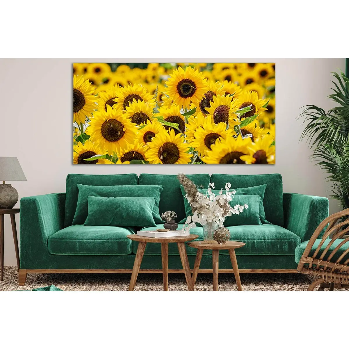 Sunflowers In The Field №Sl691 Ready To Hang Canvas Print 2