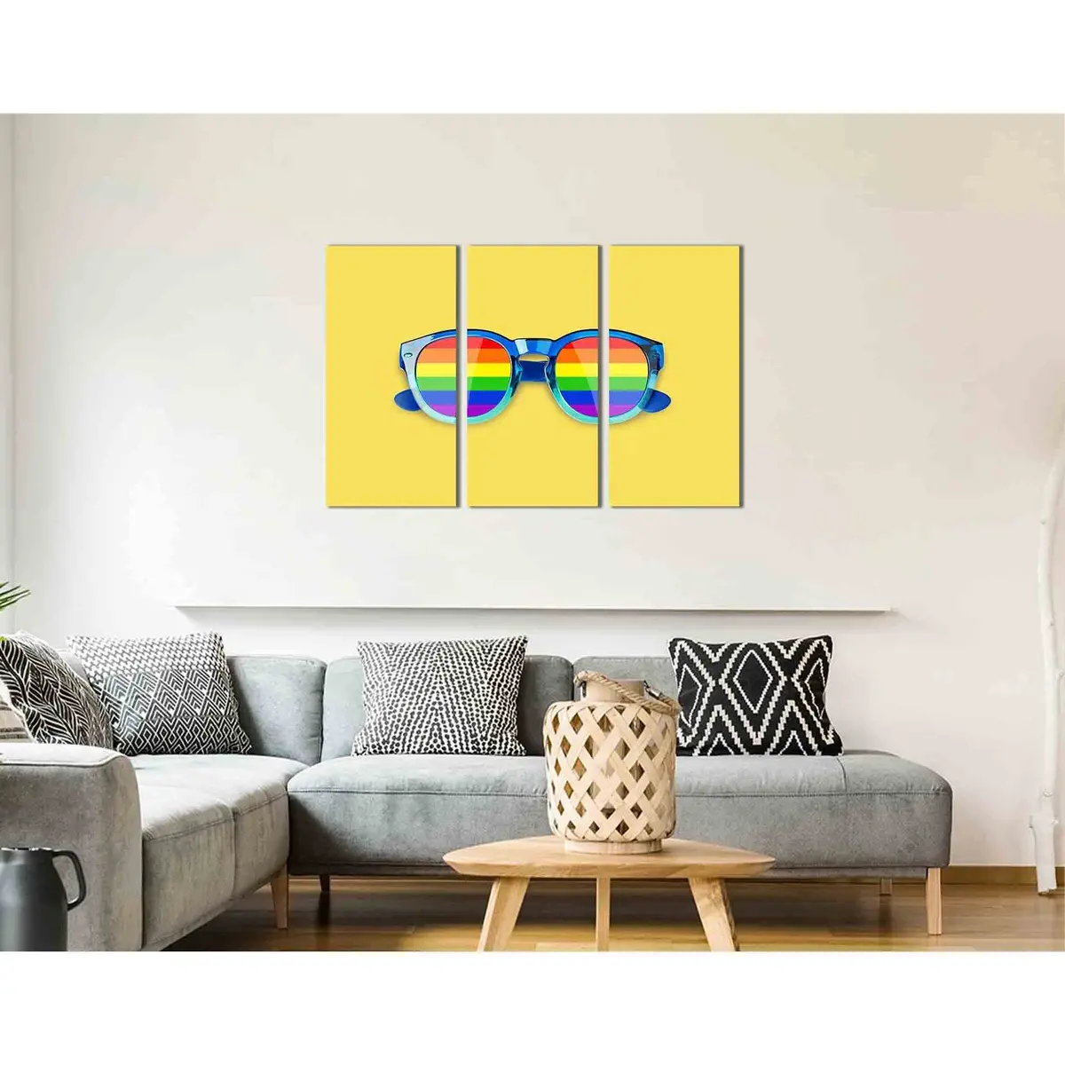 Ready-to-Hang LGBTQ Pride Canvas Wall Art Featuring Stylish Sunglasses Design - Image 2