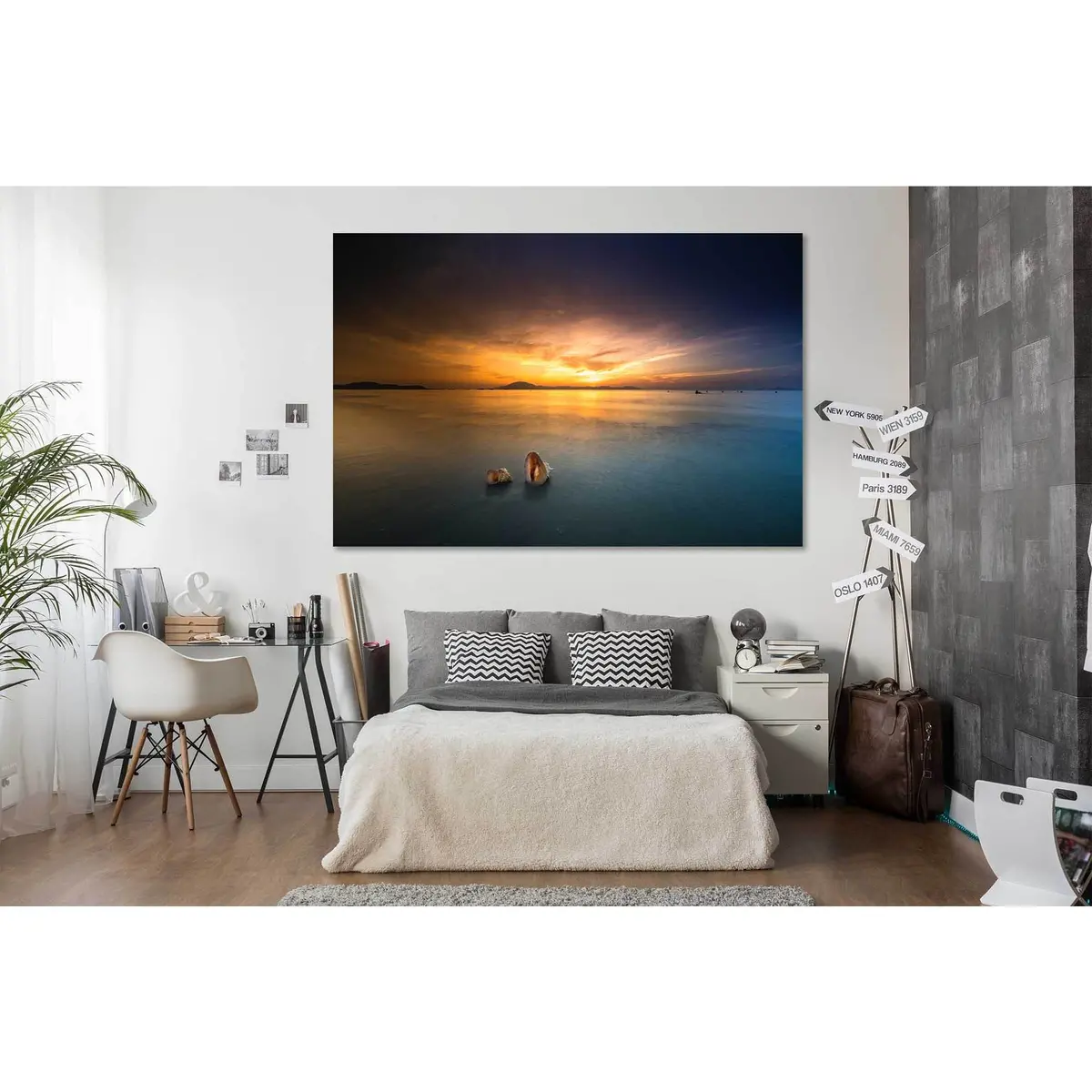 Sunlight On The Horizon №D2030 Ready To Hang Canvas Print 1