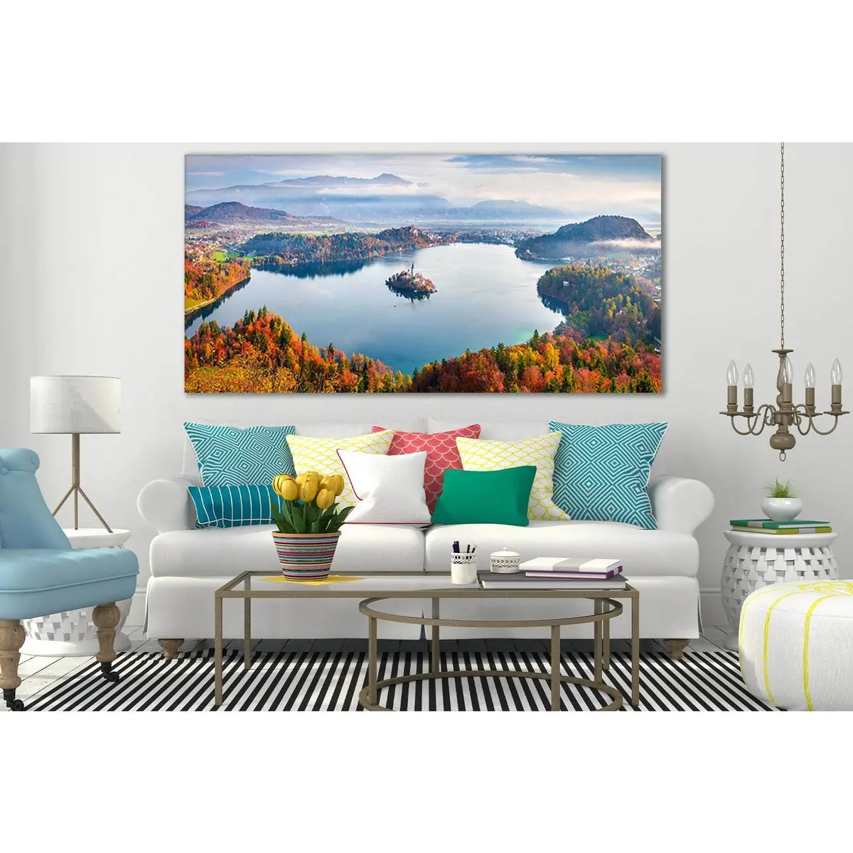 Sunny Autumn Landscape In Julian Alps №Sl650 Ready To Hang Canvas Print 2