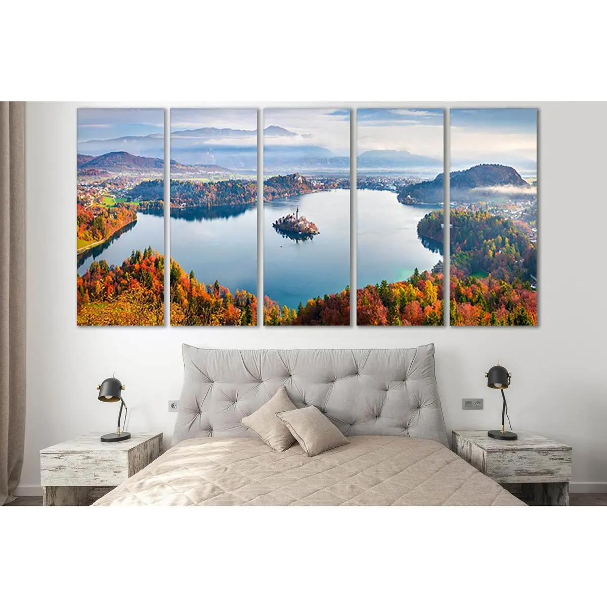 Sunlit Autumn Scene of the Julian Alps – SL650 Premium Ready-to-Hang Canvas Art - Image 3