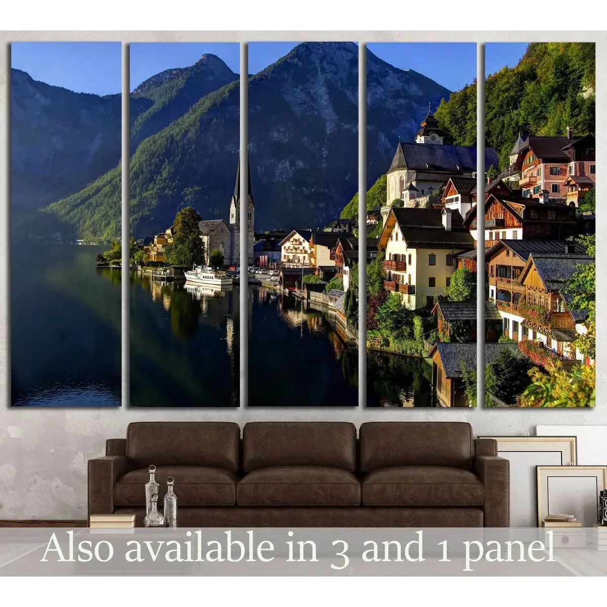 Hallstatt Sunrise Canvas Art Print – Pre-Strung & Ready to Hang