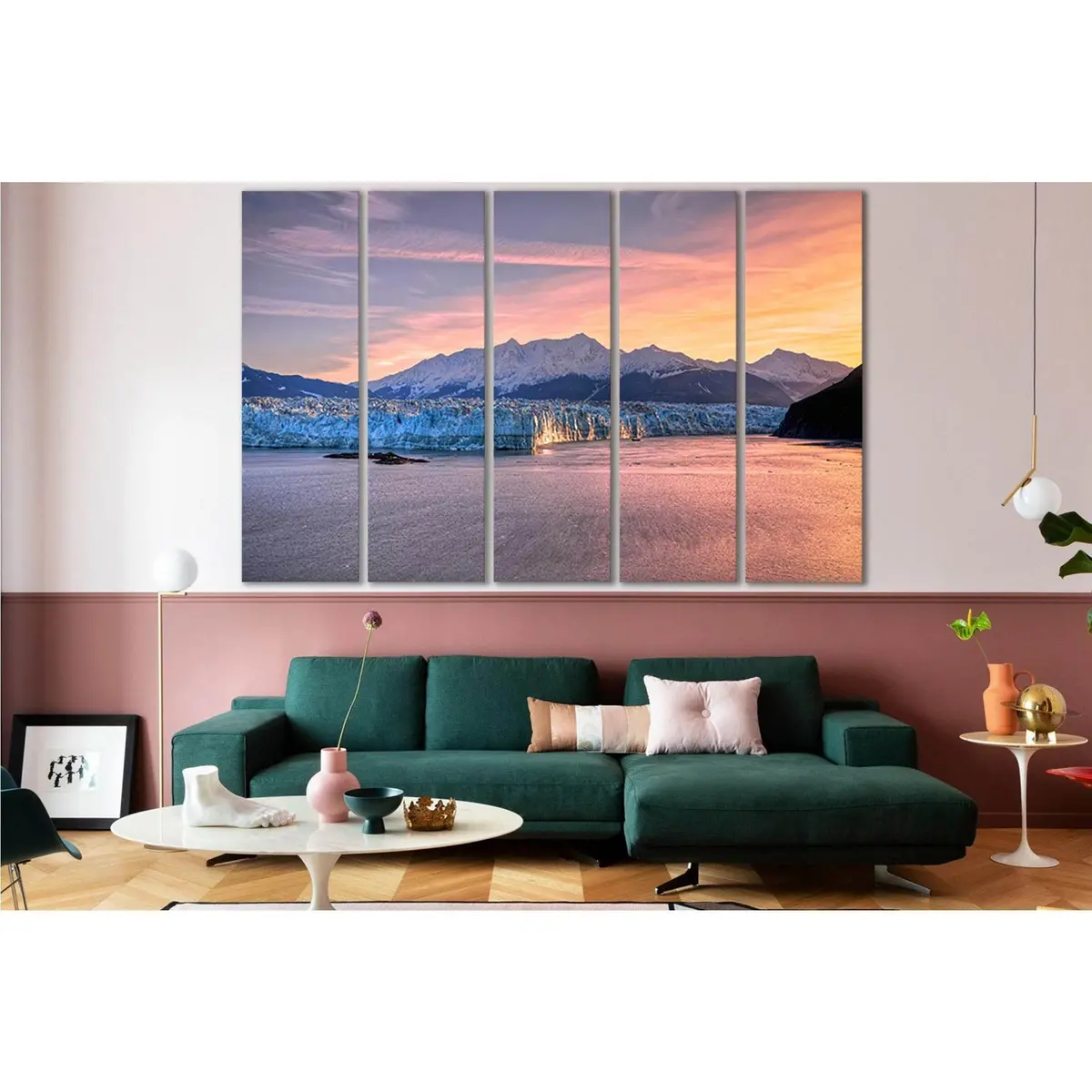 Hubbard Glacier Alaska Sunrise Canvas Wall Art – Ready-to-Hang Print SL1317 - Image 3