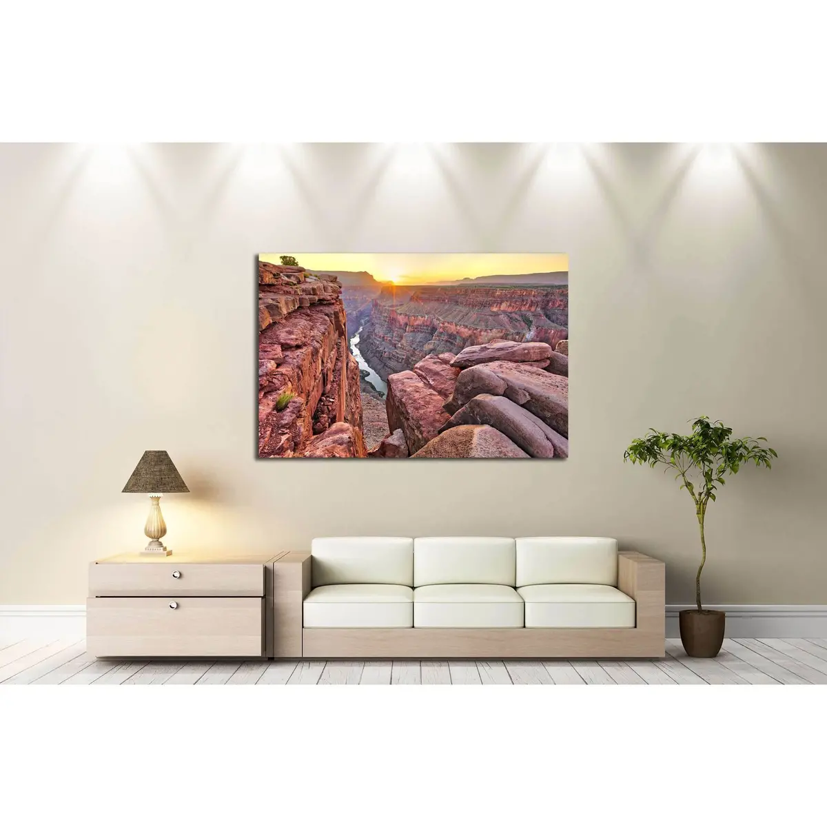 Sunrise At Toroweap In Grand Canyon National Park №3116 Ready To Hang Canvas Print 3