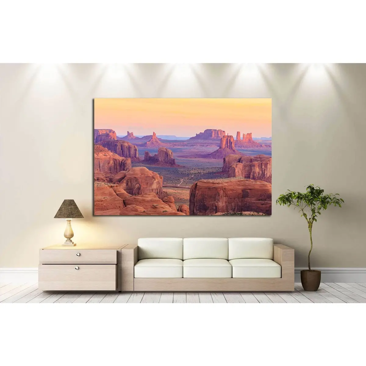 Sunrise In Hunts Mesa, Monument Valley, Arizona, Usa №1974 Ready To Hang Canvas Print 3