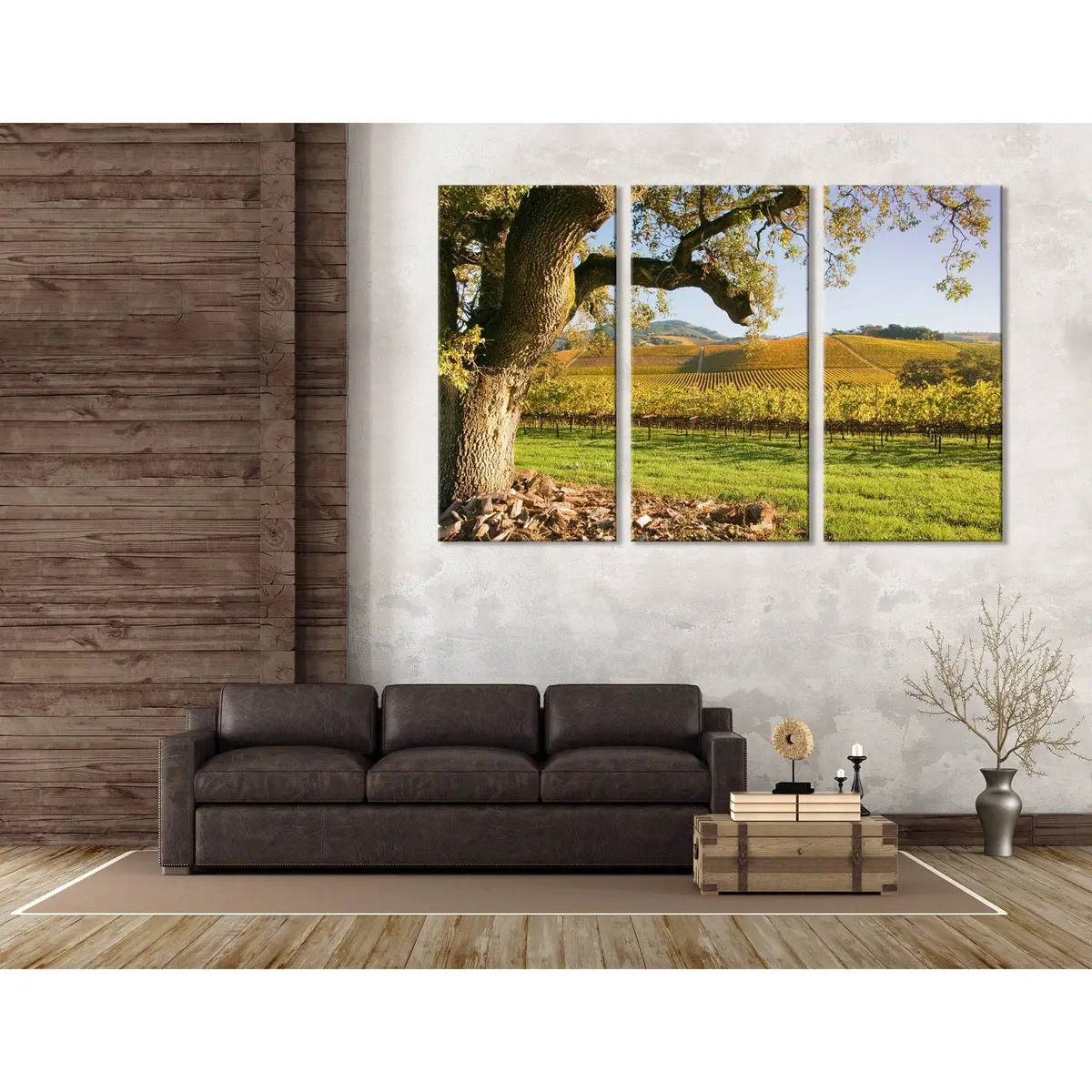 Sunrise Over Autumn Vineyard №04209 Ready To Hang Canvas Print 5