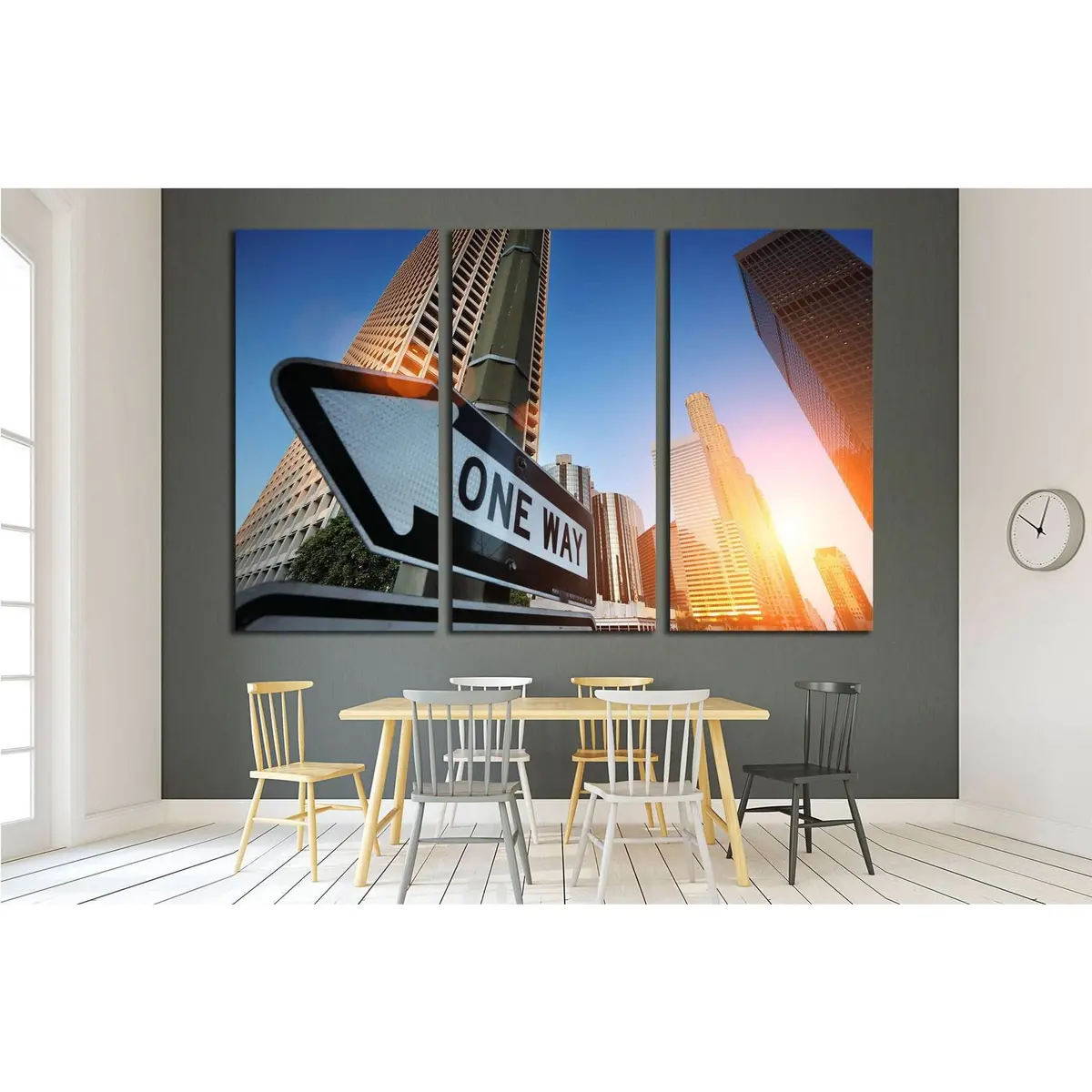 Sunrise Over Downtown Los Angeles, California, Usa №1924 Ready To Hang Canvas Print 5