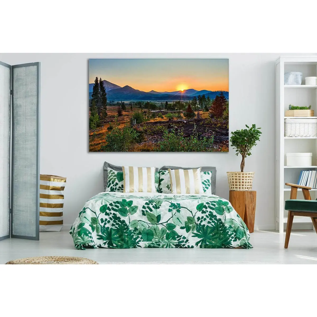Sunrise Over Mountains №Sl258 Ready To Hang Canvas Print 2