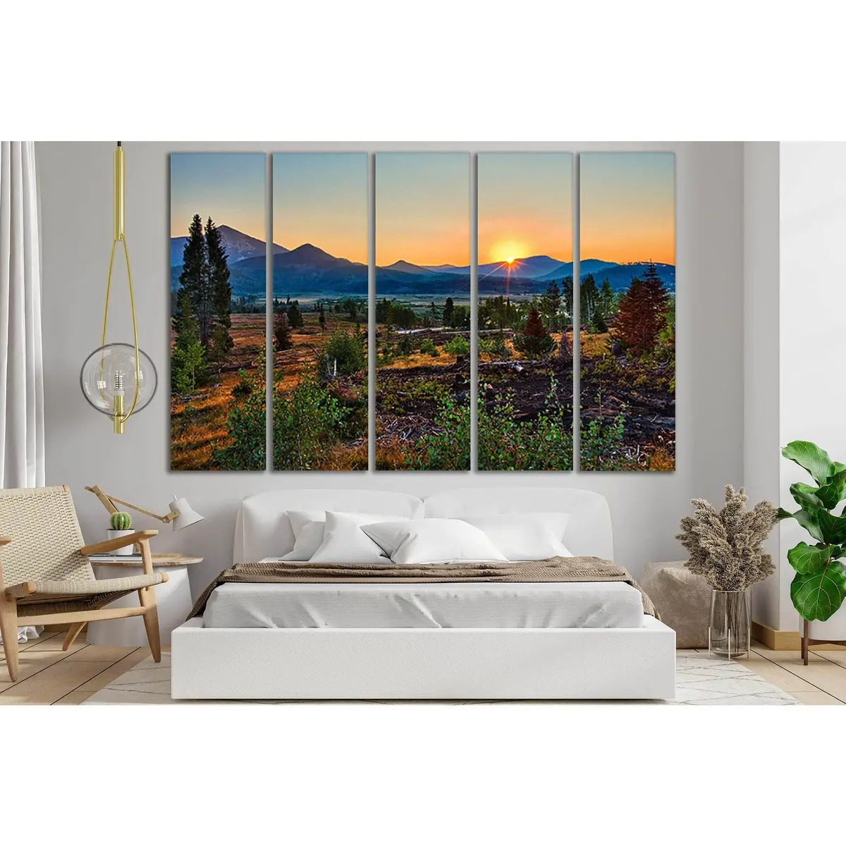 Premium Mountain Sunrise Canvas Art №SL258 – Ready-to-Hang Wall Decor