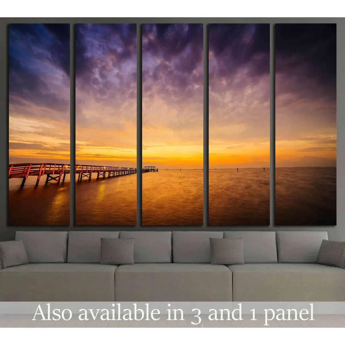 Sunrise in Safety Harbor, FL Canvas Wall Art – Ready-to-Hang Print #1903