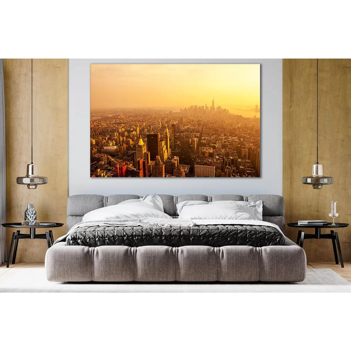Sunrise Usa New York Skyline №Sl319 Ready To Hang Canvas Print 2