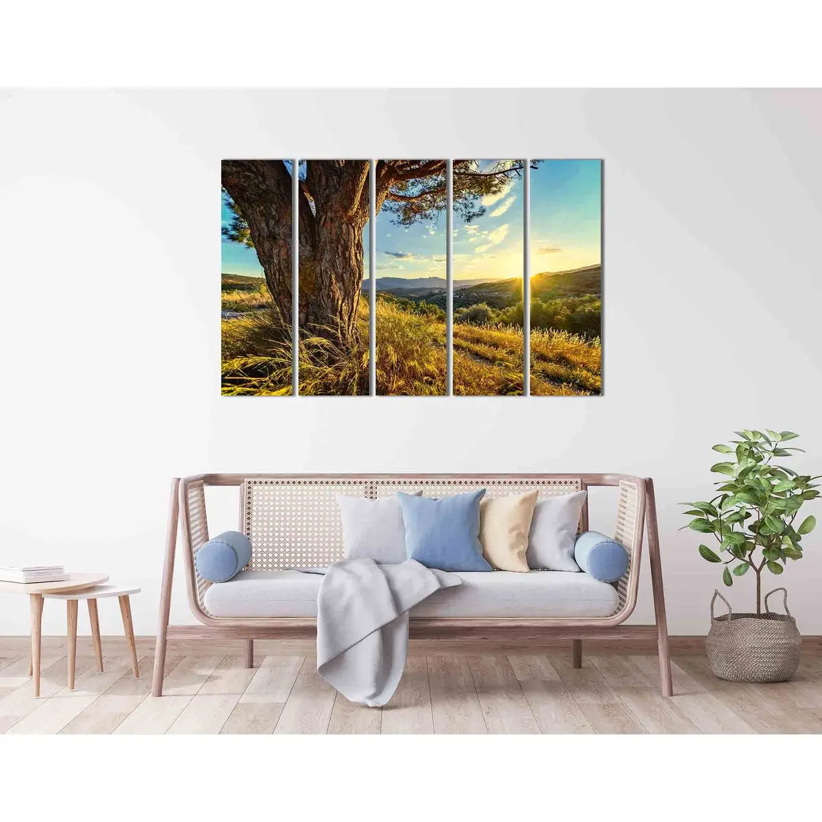 Sunrise Over the Hill Landscape Canvas Art – Premium Ready-to-Hang Wall Decor (D1812) - Image 3