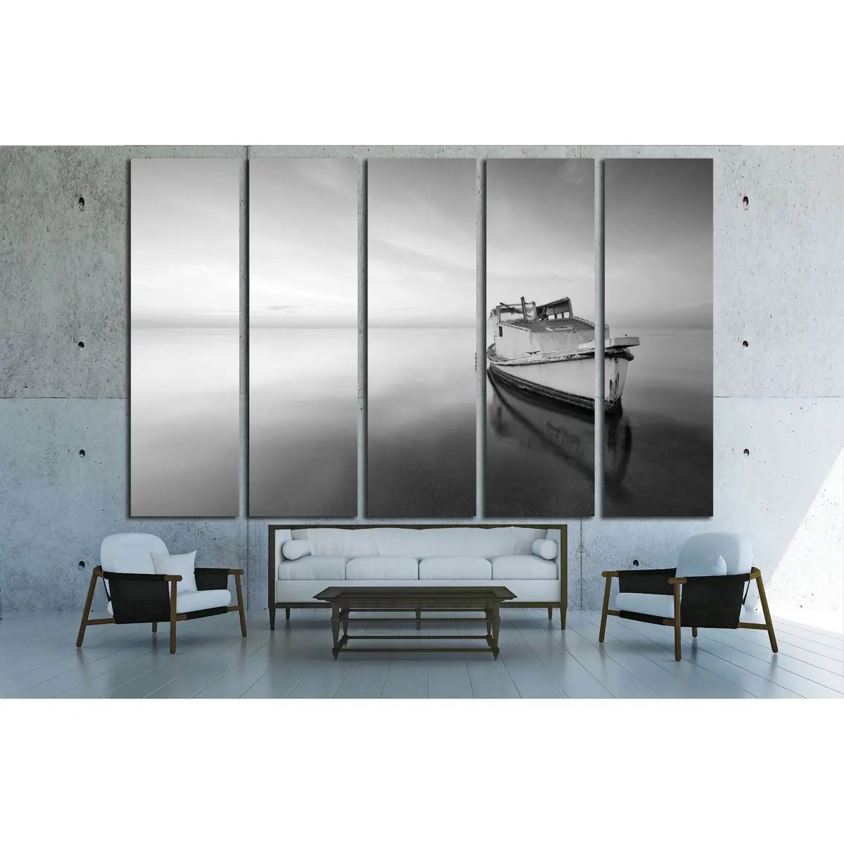 Sunrise Over an Abandoned Boat in Mar Menor, Spain — Ready-to-Hang Canvas Wall Art #3124 - Image 3