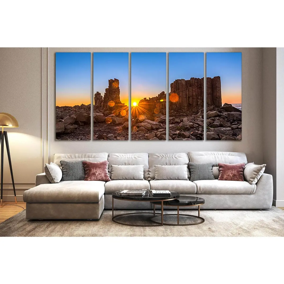 Sunset Among the Rocks SL271 — Ready-to-Hang Canvas Wall Art