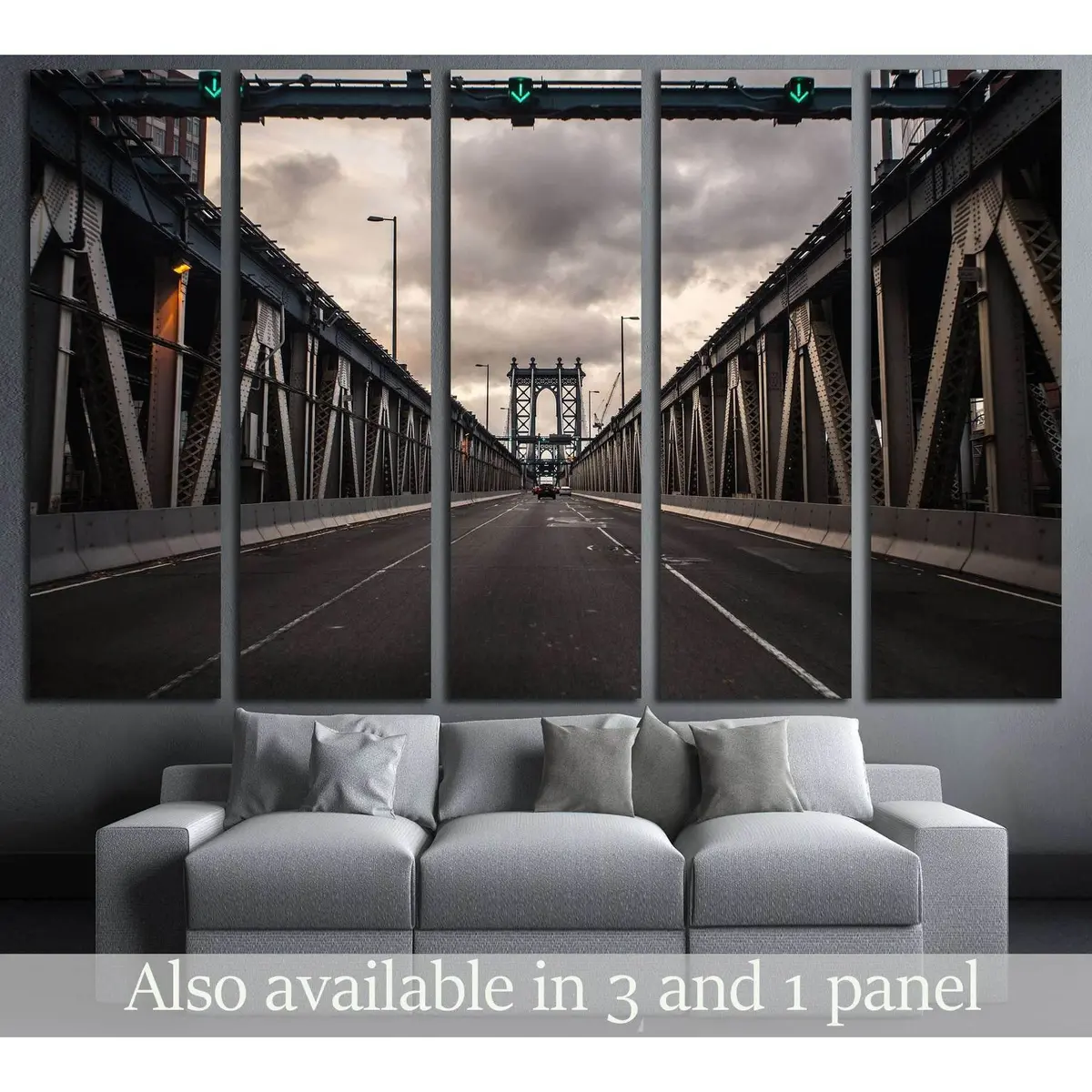 Manhattan Bridge Sunset Canvas Art Print – Ready-to-Hang NYC Wall Decor