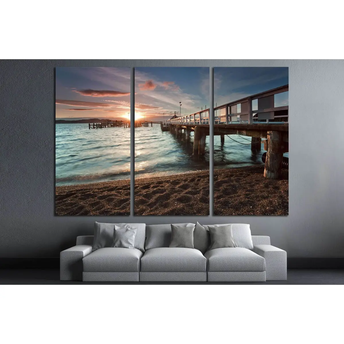 Sunset At Russell, Bay Of Islands, New Zealand №2225 Ready To Hang Canvas Print 5