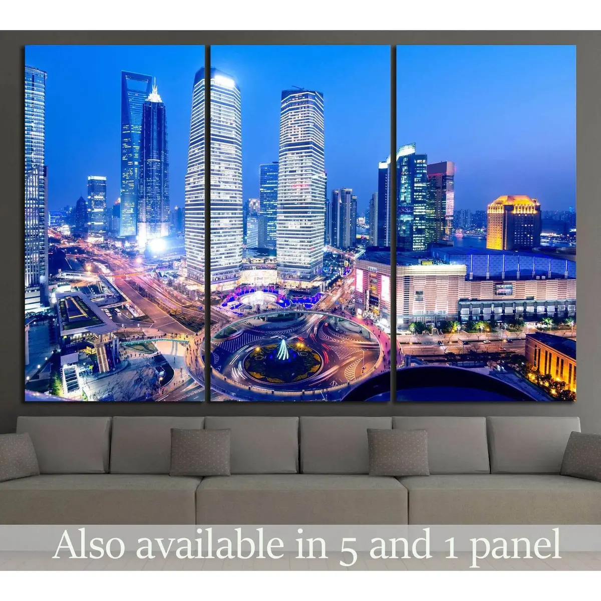 Sunset At Shanghai №583 Ready To Hang Canvas Print 5