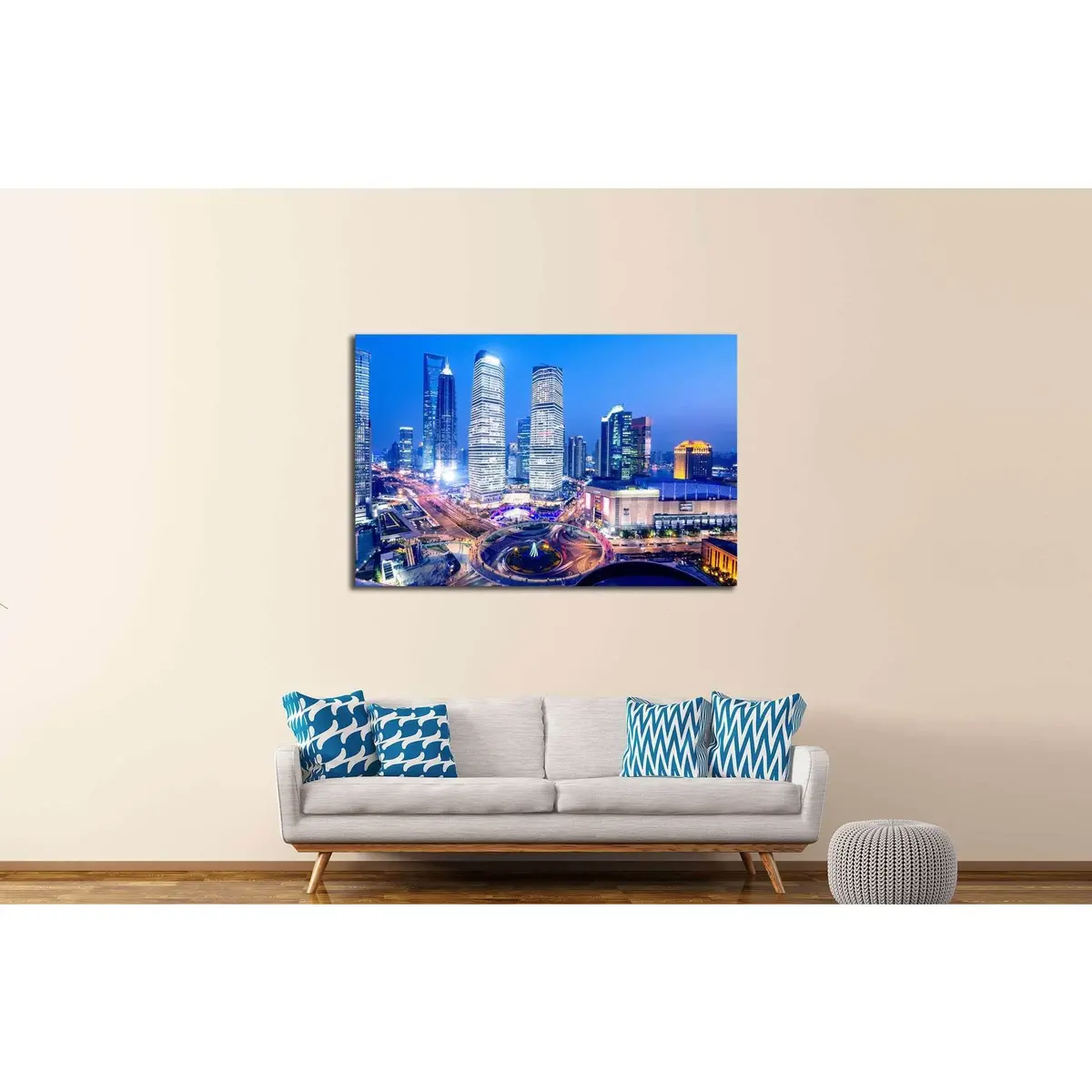 Sunset At Shanghai №583 Ready To Hang Canvas Print 3