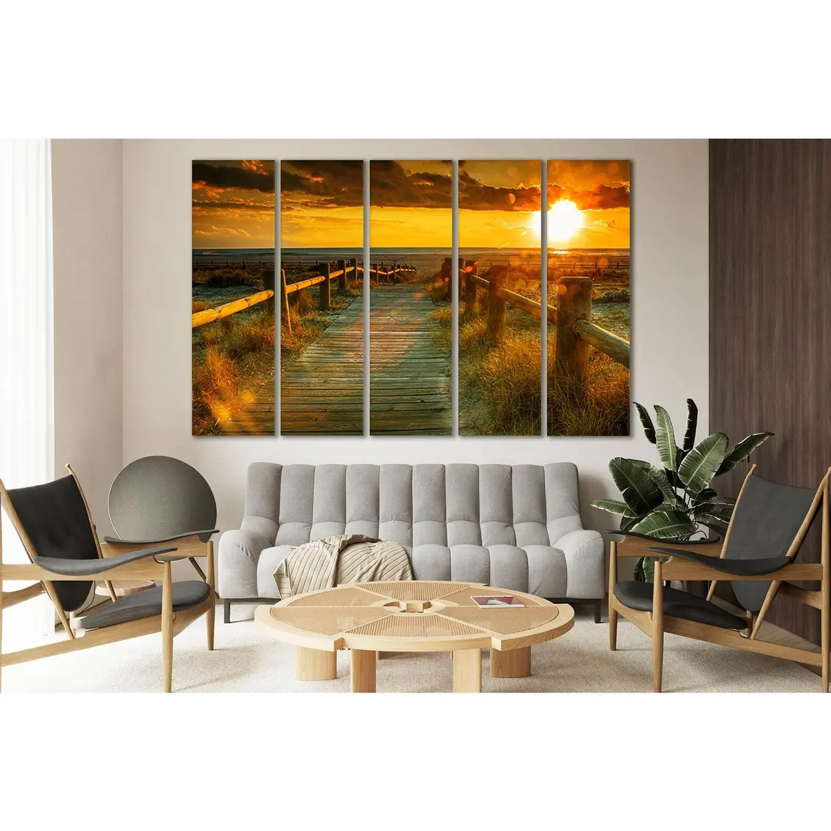 Sunset Beach Art Print №SL148 — Ready-to-Hang Canvas Decor - Image 3
