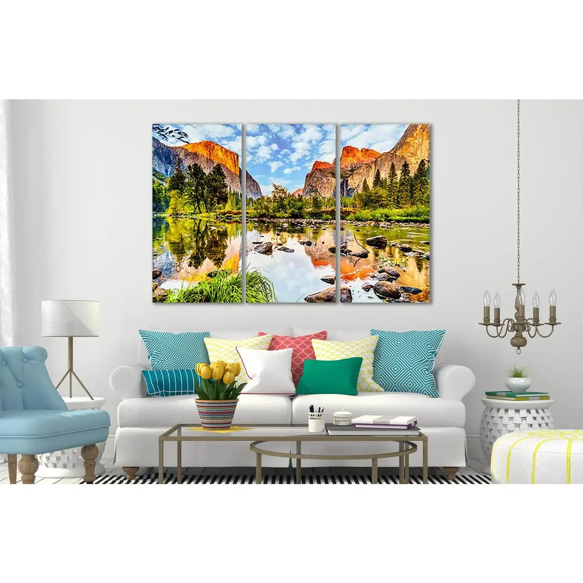 Sunset Glow Over El Capitan №Sl02 Ready To Hang Canvas Print 5