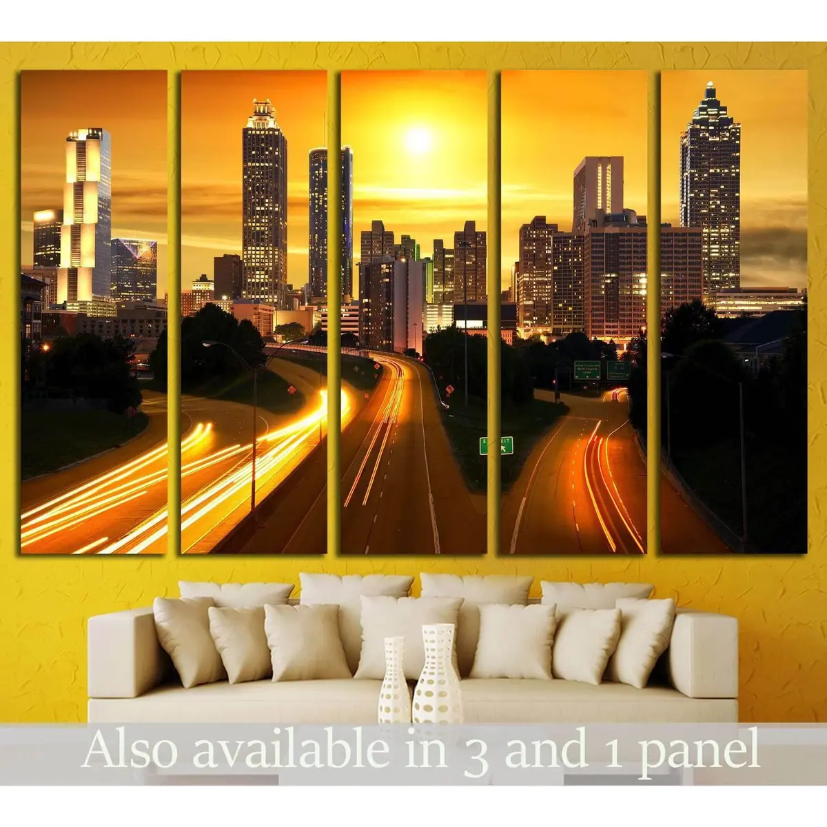 Atlanta Sunset Canvas Wall Art №1651 – Ready-to-Hang Print