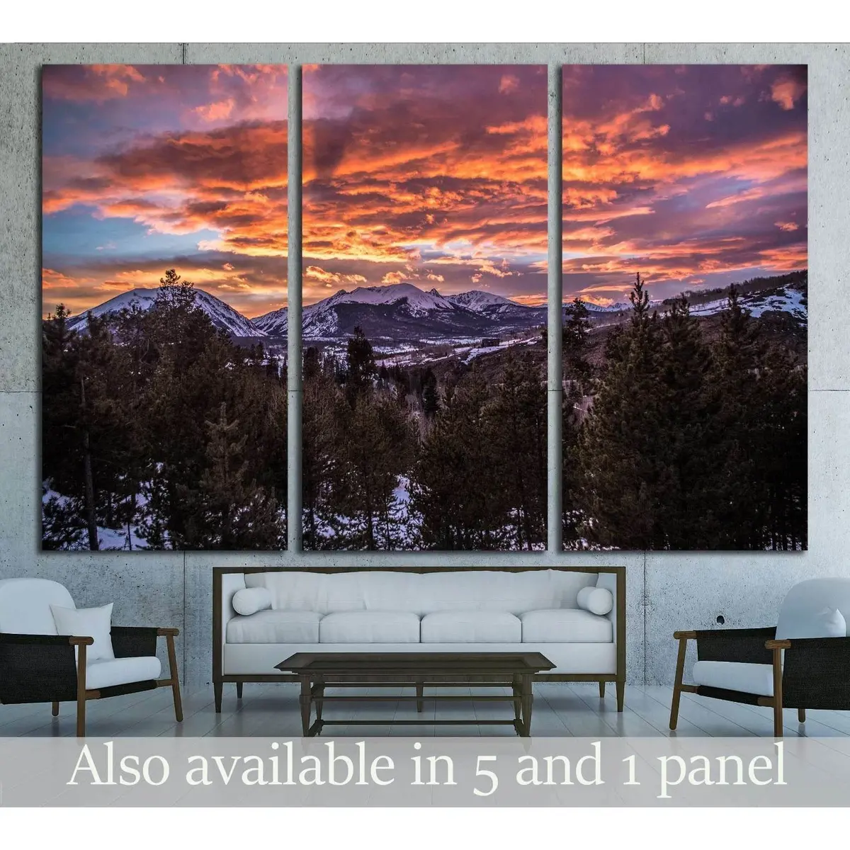 Sunset In The Forest №2913 Ready To Hang Canvas Print 5