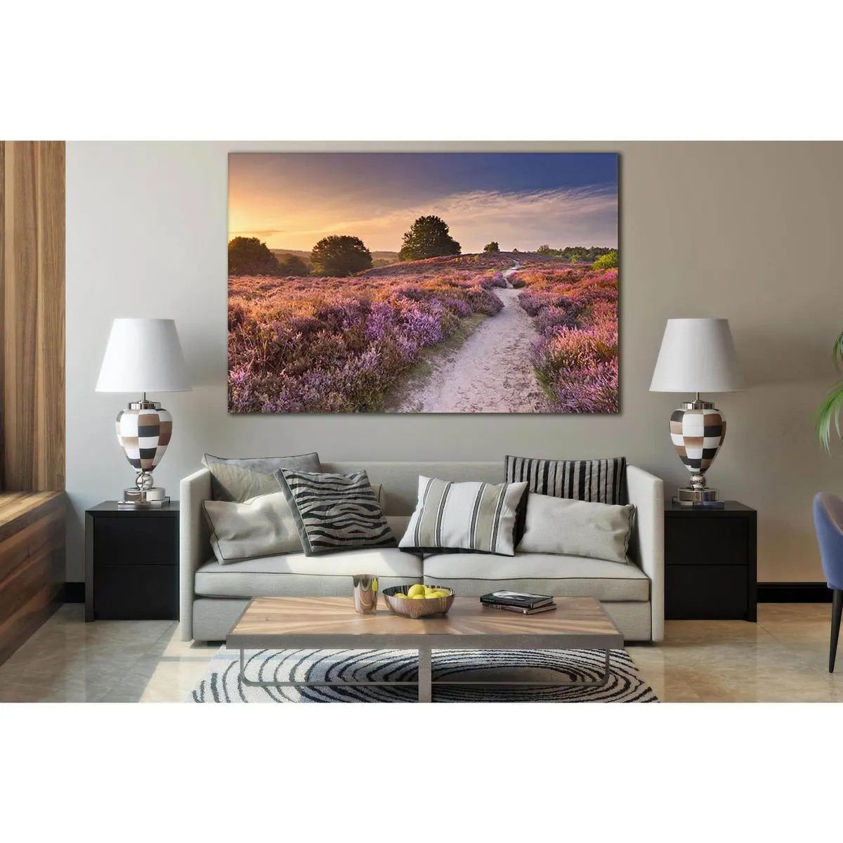 Sunset Lavender Path №Sl228 Ready To Hang Canvas Print 2