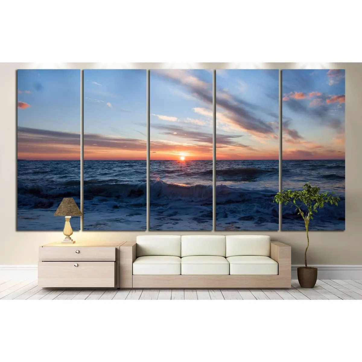 Sunset Horizon #839 Premium Ready-to-Hang Canvas Art - Image 3