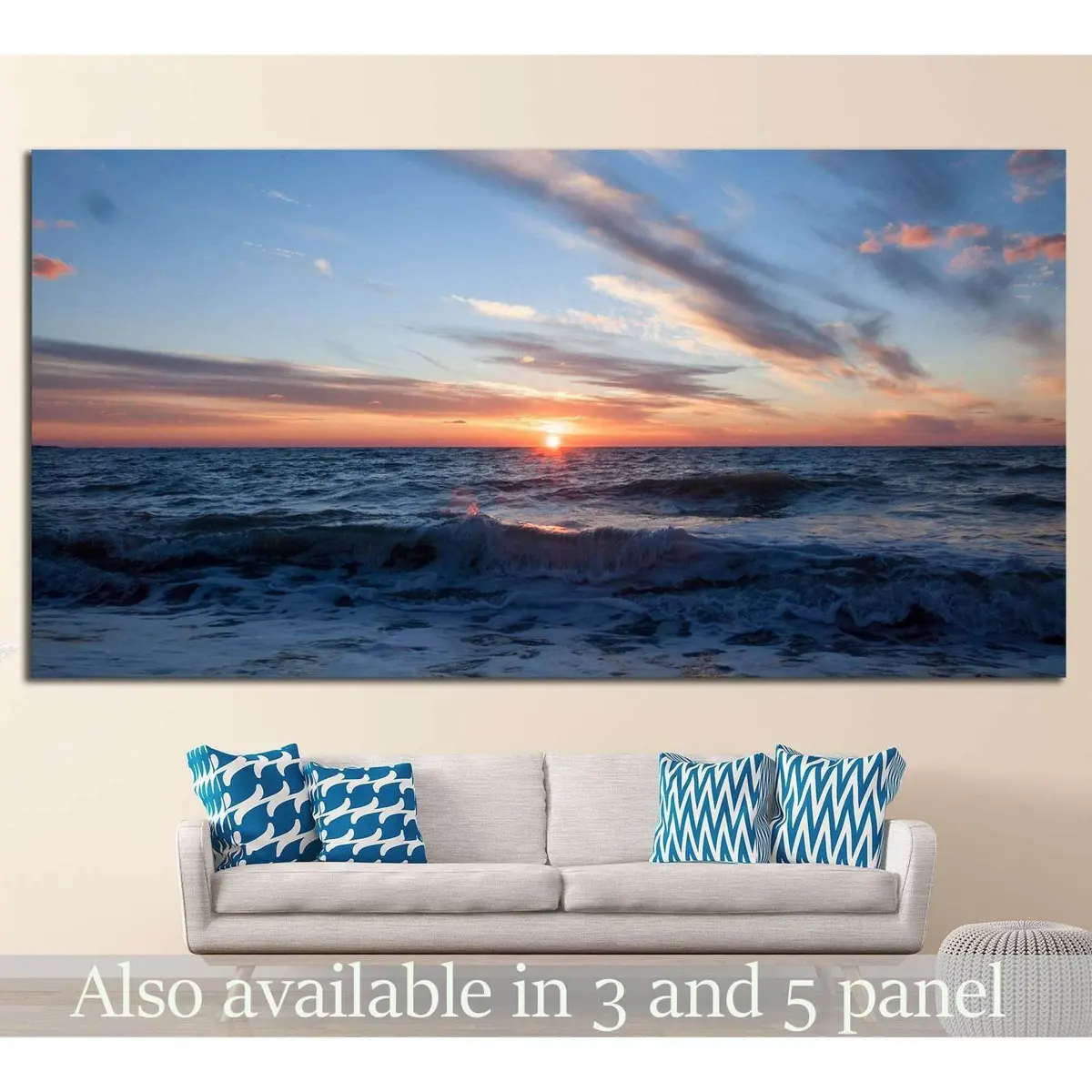 Sunset On The Horizon №839 Ready To Hang Canvas Print 1