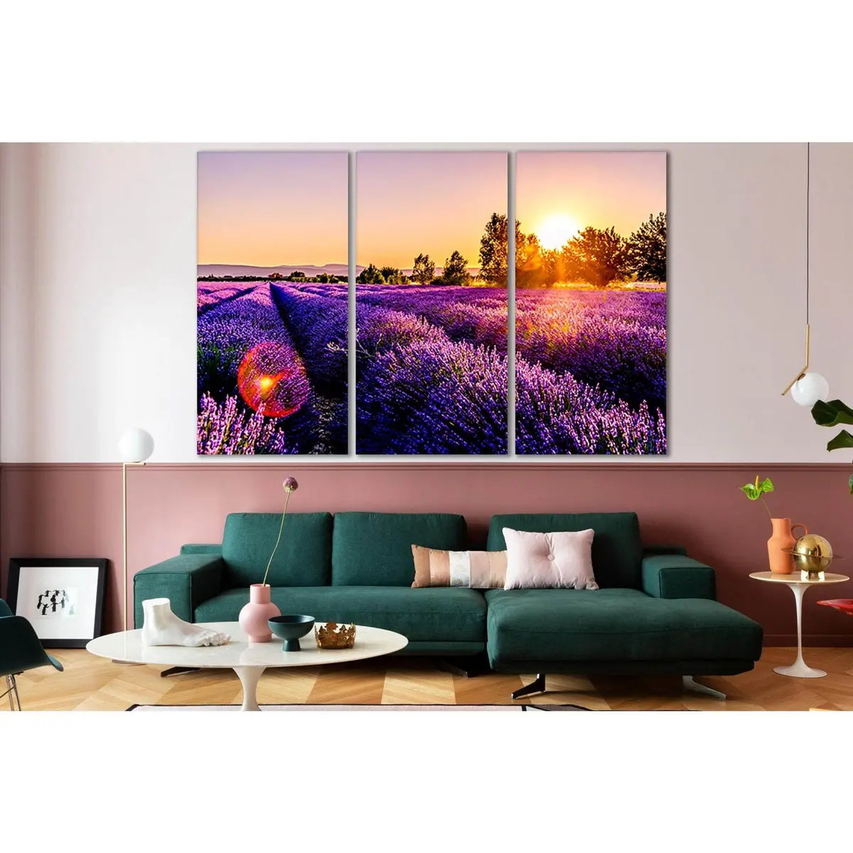 Sunset Over A Lavender Field №Sl699 Ready To Hang Canvas Print 5