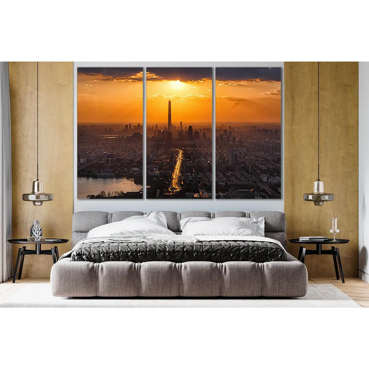 Sunset Over City №Sl297 Ready To Hang Canvas Print 5