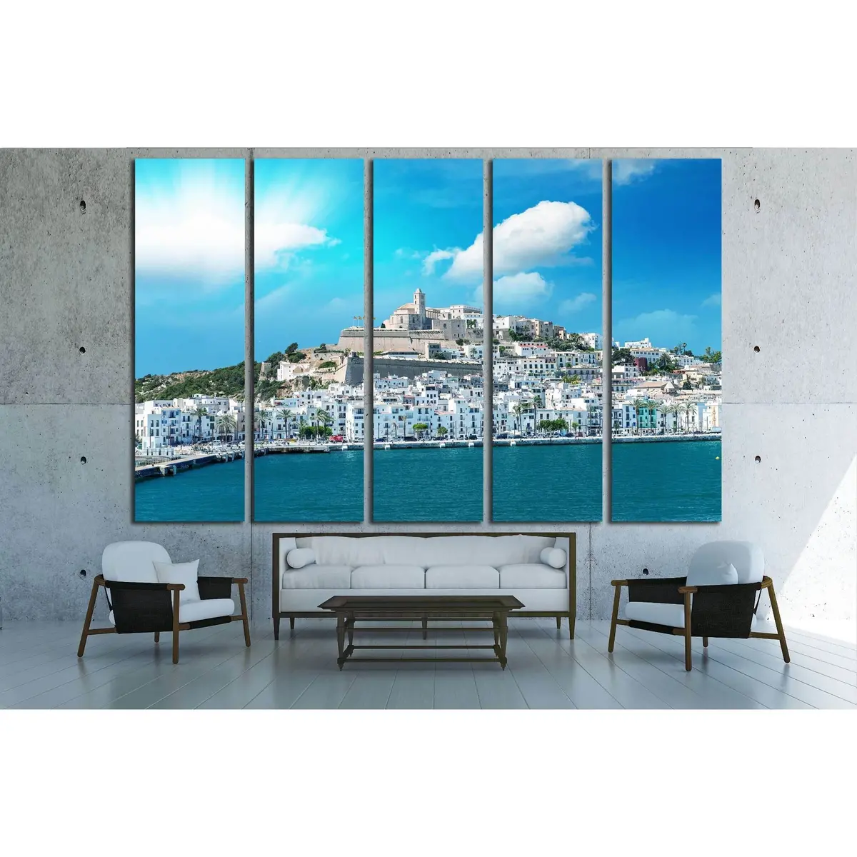 Ibiza Port Sunset Canvas Art Print – Ready-to-Hang Wall Decor from Spain - Image 3