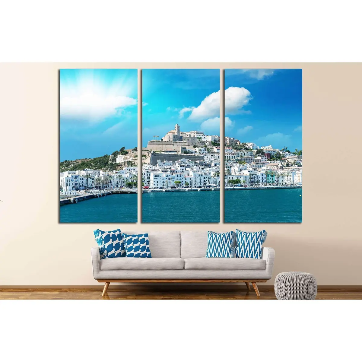 Sunset Over Ibiza Port, Spain. №3045 Ready To Hang Canvas Print 5