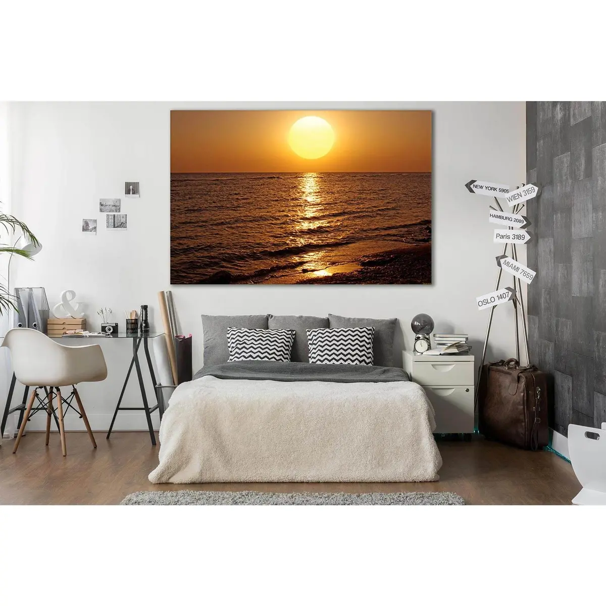 Sunset Over Sea №Sl253 Ready To Hang Canvas Print 1