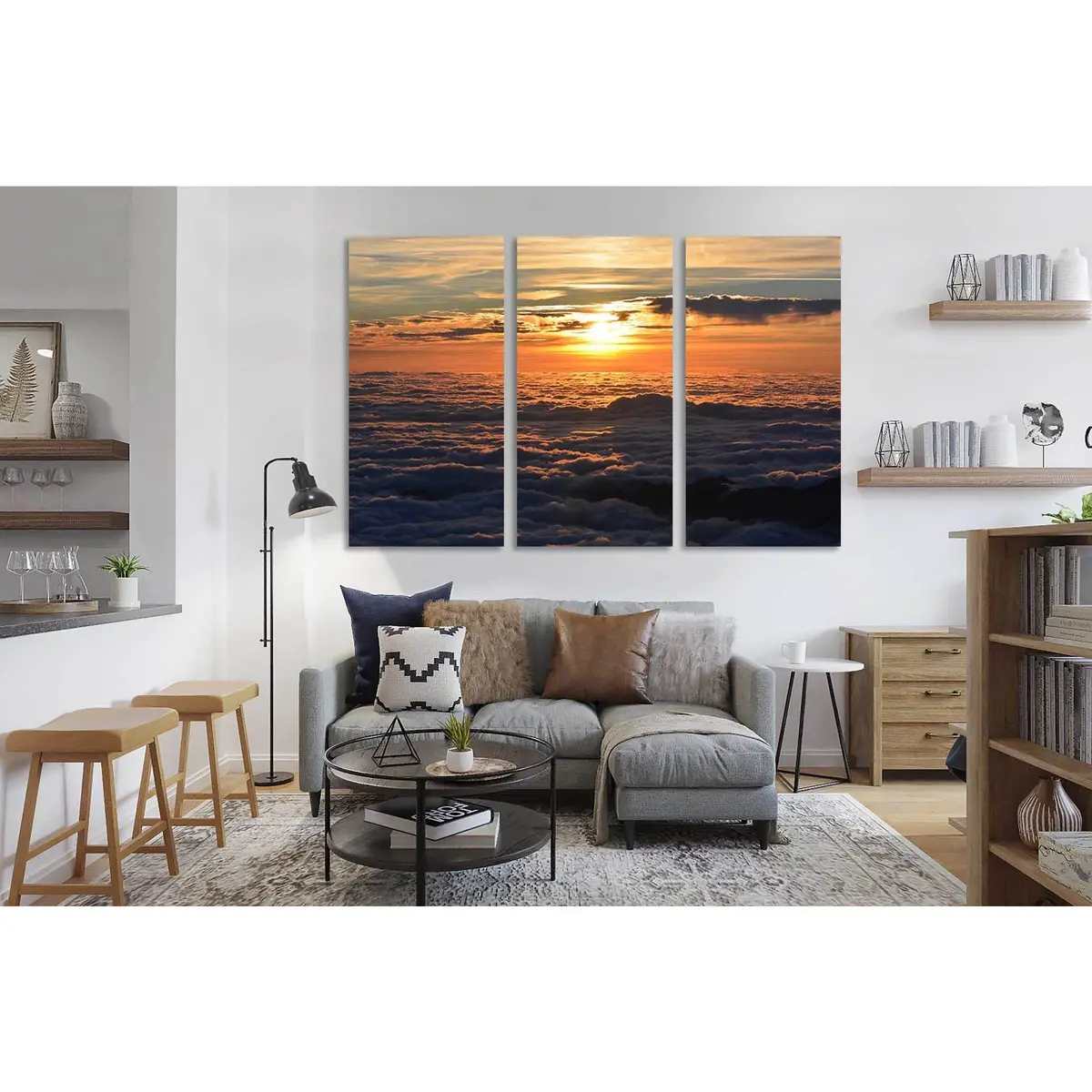 Sunset Over The Clouds №D1865 Ready To Hang Canvas Print 5