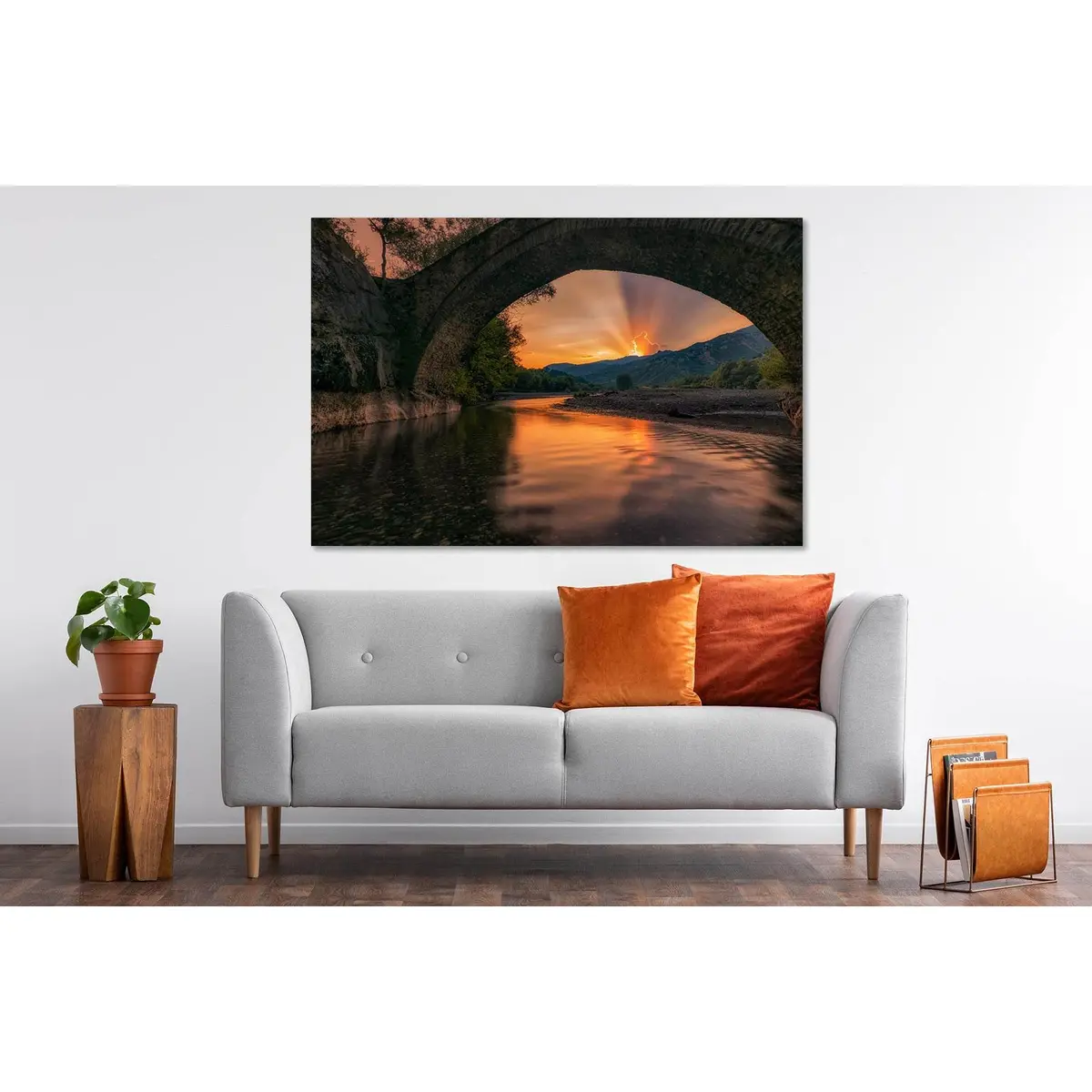 Sunset Over The Mountains №D1227 Ready To Hang Canvas Print 1