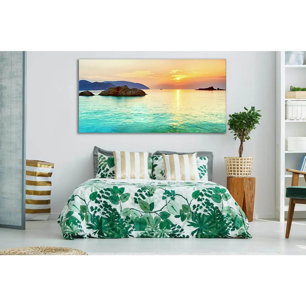 Sunset Sea Panorama №Sl254 Ready To Hang Canvas Print 2