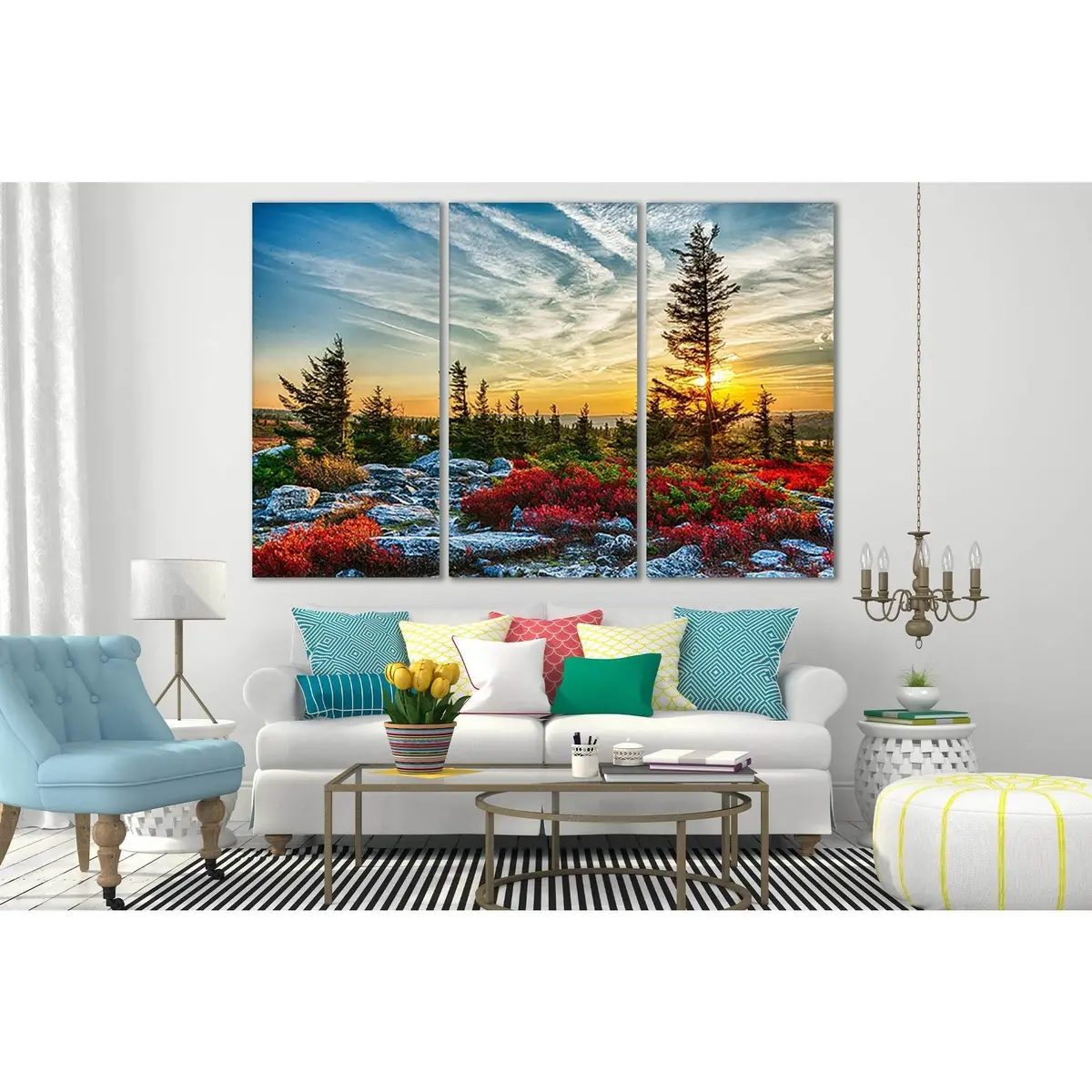 Sunset Sky Forest West Virginia №Sl299 Ready To Hang Canvas Print 5