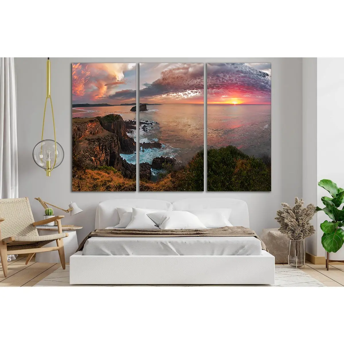Sunsets Coast Colored Clouds №Sl296 Ready To Hang Canvas Print 5