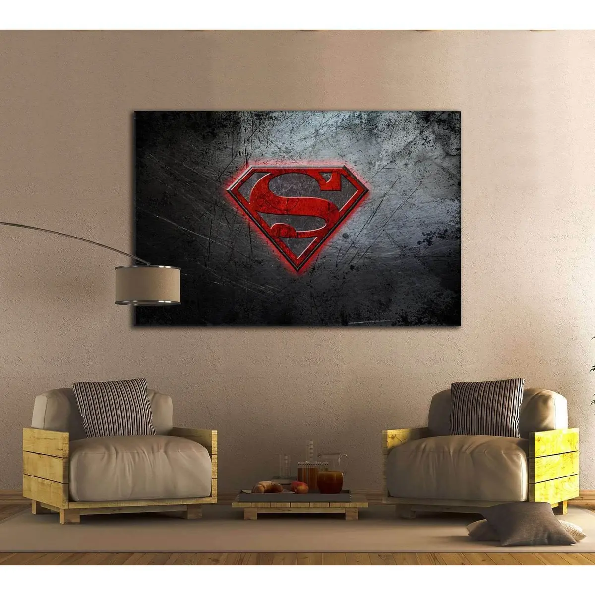Superman Logo №2015 Ready To Hang Canvas Print 1