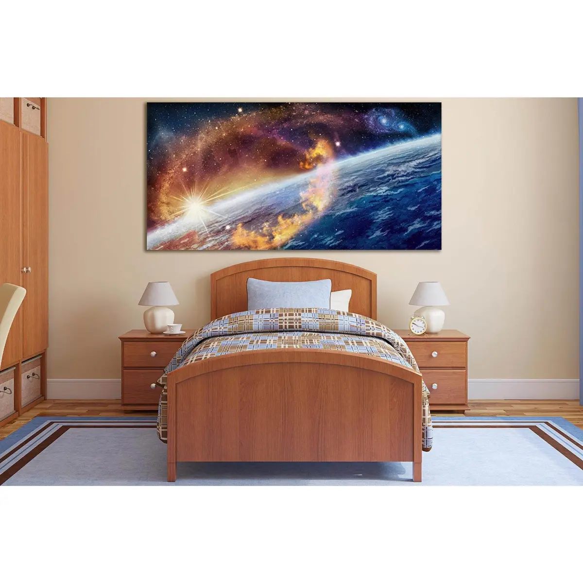 Surface Of The Planet Space №Sl964 Ready To Hang Canvas Print 1