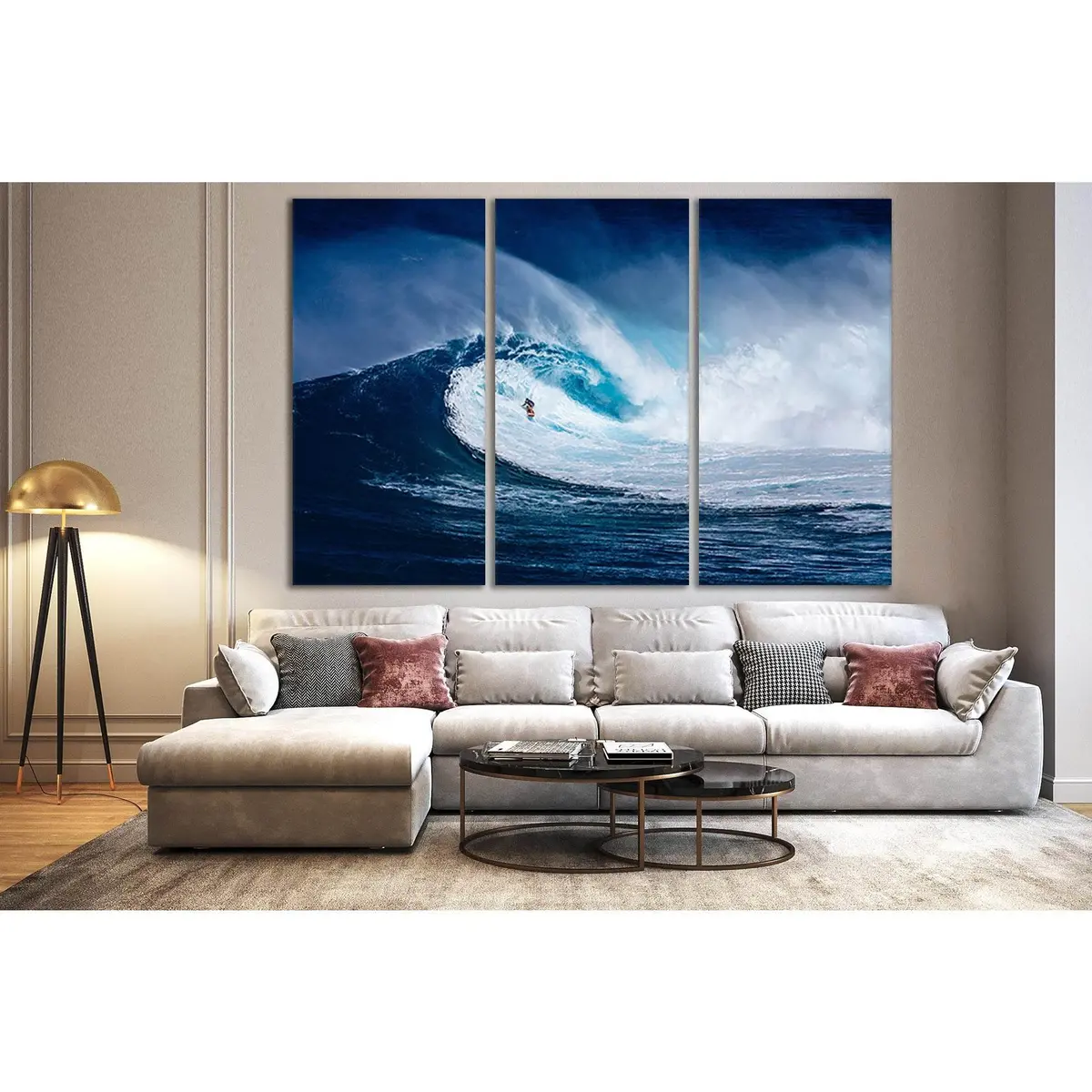 Surfer Conquers Ocean Wave №Sl190 Ready To Hang Canvas Print 5