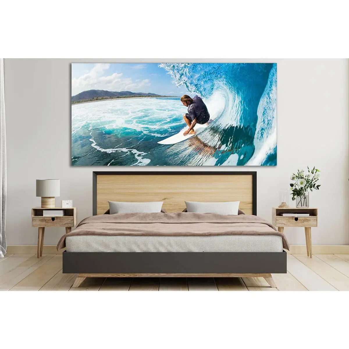 Surfer On The Waves №Sl948 Ready To Hang Canvas Print 1