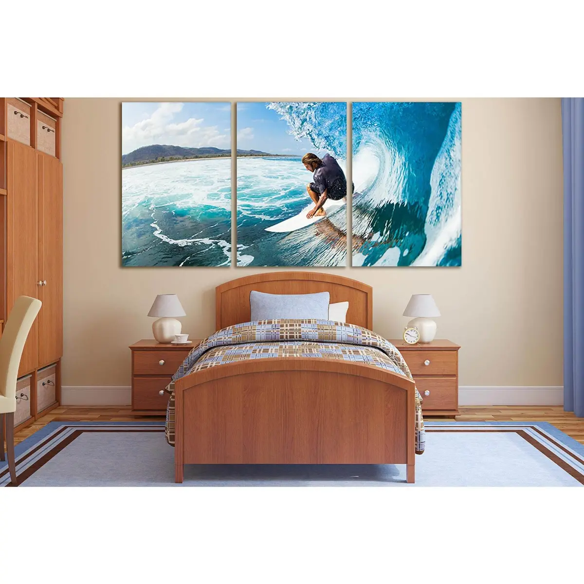 Surfer On The Waves №Sl948 Ready To Hang Canvas Print 5
