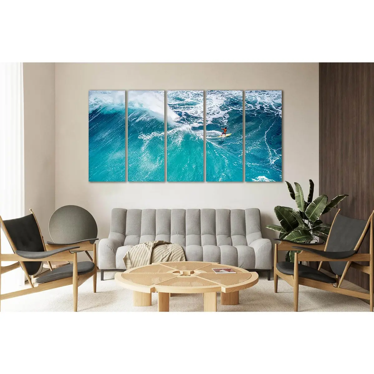 Premium Ocean Surfing Canvas Art Print №SL47 – Ready-to-Hang Wall Decor - Image 3