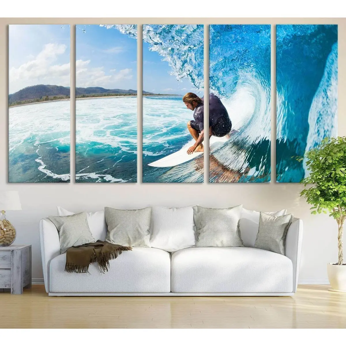 Surfing No. 655 Premium Ready-to-Hang Canvas Wall Art